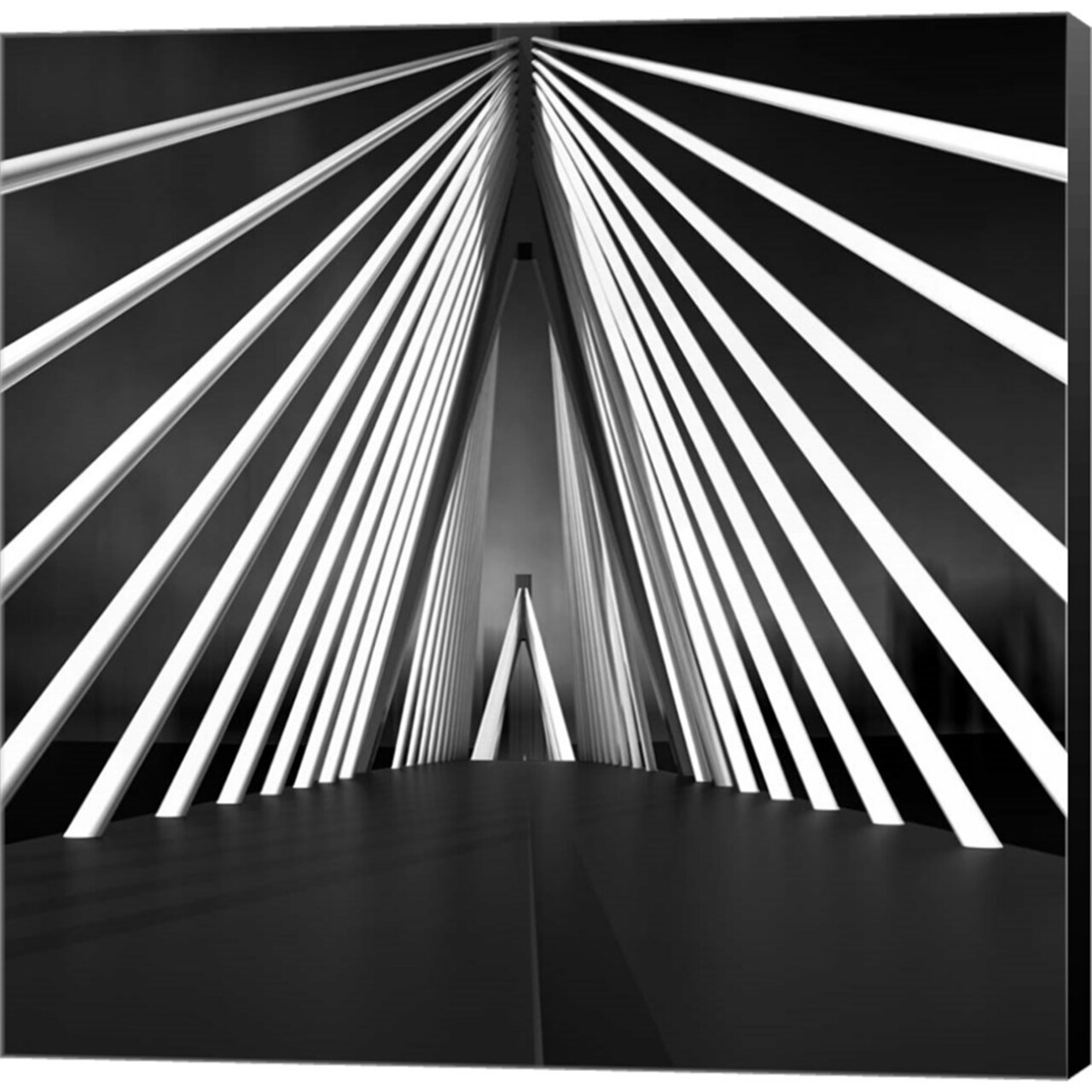 Big String Bridge by Antonyus Bunjamin (Abe) 24" x 24" Canvas Wall Art